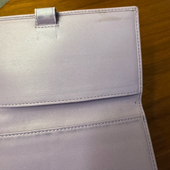 Vintage Coach Lavender Leather Checkbook Wallet - Picture 7 of 9